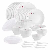 Cello Opalware Dazzle Series Lush Fiesta 35 Piece Dinner Set ---- 1649