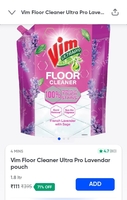 Vim Floor Cleaner Ultra Pro Lavendar pouch 1.8 L