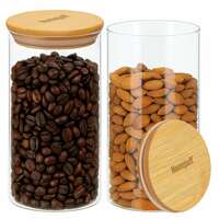 Home Puff 750ml Glass Canisters Set – Airtight Bamboo Lids, BPA-Free Storage Jars At Just Rs.649