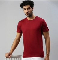Actimaxx men's solid round neck pure cotton t shirt 