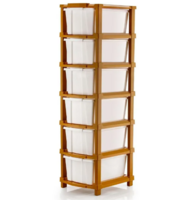 J K INTERNATIONAL 6 Compartments Plastic Multipurpose Drawer, Storage Organizer Home  (White)