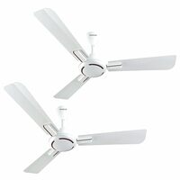 Havells 1200Mm Ambrose Es Ceiling Fan|Premium Finish,Deco. Fan,Elegant Looks,High Air Delivery,Energy Saving,100% Pure Copper Motor|2 Year Warranty By Brand|(4 stars,Pack Of 2,Pearl White Wood)
