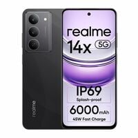 realme 14x 5G Smartphone 8+128GB Crystal Black, 6.67-inch Screen,  IP69,120Hz Display, 6000mAh Battery, 80MP, MediaTek Dimensity 6300, ArmorShell Protection, IP69