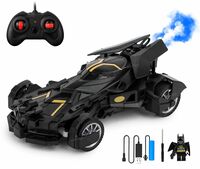 Zest 4 Toyz Remote Control Car for Kids with Mist Spray Action Flashing Lights 10 Feet Range Rechargeable RC Car for Boys and Girls 3 Years+ (Black)