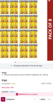 Loot Fast! @180(93% off) Maggi 2 - Minute (case pack) Instant Noodles Vegetarian 8x845gm Flipkart Minutes Showing Gurgaon