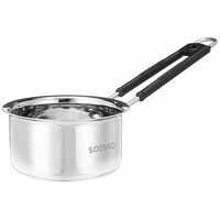 Amazon Brand - Solimo Stainless Steel Sauce Pan/Milk Pan | BIS-Approved I 14cm I 800ml I Silver