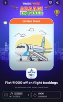 Timesprime loot - flat 1000rs off paytm flight coupon ( no mov. )