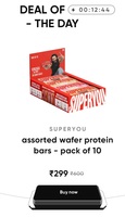 Superyou Assorted Wafer Protein Bars - Pack Of 10