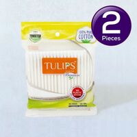 Tulips Paper Stick Cotton Buds Zipper Bag 100 pc Combo