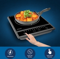 Philips Home Induction Cooktop (1300W, HD4934/00, Black) [No cost EMI + 300 CashBack + 100rs District Movie Voucher]