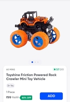 Toyshine friction powered rock crawler mini toy vehicle 