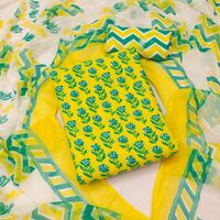 Unstitched Crepe Salwar Suit Material Printed