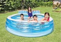 Intex Inflatable Swim Center Family Lounge Pool with Built-in Bench- 57190