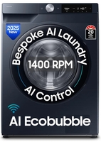 Samsung 9 kg, 5 Star, AI Control, AI Ecobubble, Super Speed, Wi-Fi, Hygiene Steam with Inbuilt Heater, Digital Inverter, Fully-Automatic Front Load Washing Machine 