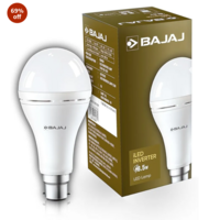 Bajaj iLED 8.5W Rechargeable Emergency Inverter LED Bulb | Cool Day Light | Upto 4 Hours Battery B22D | (Pack of 1, White