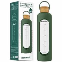 Home Puff 1000ml Borosilicate Glass Water Bottle – Green At Just Rs.849