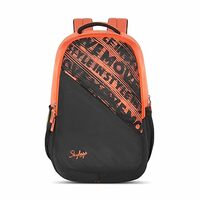 Skybags Fuse Plus 22 Liters Backpack with 17 Inch Laptop Compartment for Men & Women, Side Bottole Pocket, Organiser with Key Chain Holder, Padded Back & Shoulder Strap (Orange)