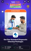 Timesprime Azaadi Unboxed - Get 1 Standard Diagnostic Checkup Package 