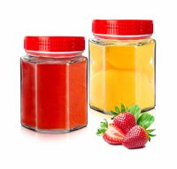 (Sample at ₹499) Rokzo NEXTIZA Set Of 16 Hexagonal 250ml Glass Jars & Containers for Kitchen