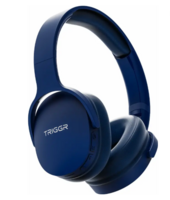 TRIGGR Trinity 2 with Dual Pairing, ENC, Fast Charge, 50H Battery, Rubber Finish, v5.3 Bluetooth  (Cobalt Blue, On the Ear)