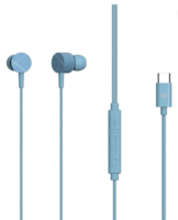ZEBRONICS Zeb-Buds C2, Type-C , In-Line Mic, 10mm Drivers, Metallic Design, Braided Cable Wired  (Blue, In the Ear)