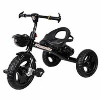 BeyBee Phoenix Safe & Secure, Durable Baby Tricycle with Seat Belt & Water Bottle| Kids (Black)

