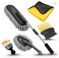 AHYRA 5 PCS Microfiber Car Duster Kit|Interior & Exterior Car Cleaning Detailing Tool Wet and Dry Duster Set  (Pack of 5)
