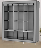 Attache Carbon Steel Collapsible Wardrobe  (Finish Color - GREY, DIY(Do-It-Yourself))