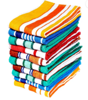 Space Fly Cotton 320 GSM Hand Towel  (Pack of 10)