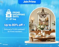 Prime Shopping Days: Up to 80% Off + 10% PNB Offer (21st - 25th Aug)