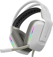 ZEBRONICS Zeb-Havoc Premium Headphone, Dolby Atmos Subscription,Suspension Headband,RGB Wired Gaming  (White, On the Ear)