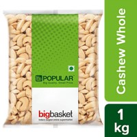 bb Popular Cashew/Kaju - Whole, 1 kg (Location - Chennai)