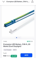 Crompton LED Batten, 3.96 ft, 20 Watts (Cool Daylight)