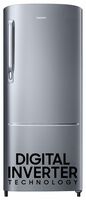 Samsung 223 L, 3 Star Inverter Direct-Cool Single Door Refrigerator (RR24C2723S8/NL, Silver, Elegant Inox)