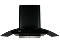 Crompton CHD-SSC90FLE-MBL Auto Clean Curved Glass 90 cm| Low Noise Wall Mounted Midnight Black 1360 CMH Chimney