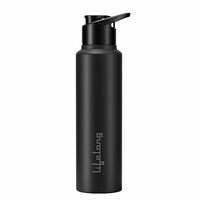 Lifelong Stainless Steel Water Bottle with Sipper | (950ml | Black)