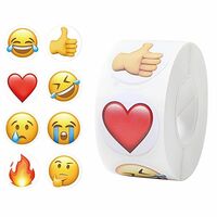 500pcs Emoji self Adhesive Sticker for Paper Sticker for Laptop, Mobile Case @ 156 RS
