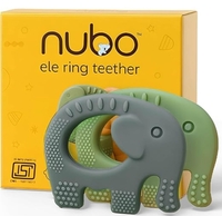 [99 Sample] Nubokind Silicone Baby Teether Ring Set | BIS Certified Multi-Textured Newborn Chew Toy ( Enter Code)