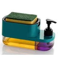 Treovia 3-in-1 Dish Soap Dispenser with Sponge Holder 350 ml Liquid, Gel, Soap, Sanitizer Stand Dispenser on Flipkart