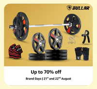 Bullar Brand Days - Upto 70% Off on Gym Equipments [21st & 22nd August]