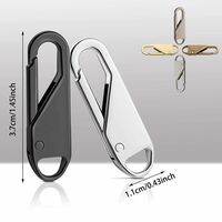 ARTO Zipper Pull Replacements Zipper Repair Kit Zipper Slider Pull Tab Universal Zipper Fixer Metal Zipper Head Pullers Handle for Clothing Jackets Backpack Boots Purse Coat (Pack of 10)