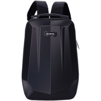 Hard Shell Travel Diamond Cut Backpack, Black