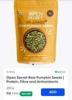 loot @15 Open Secret Raw Pumpkin Seeds | Protein, Fibre and Antioxidants