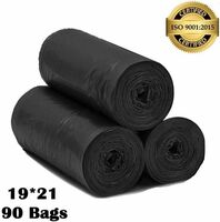 Plastic Dustbin (Black) 90 bags