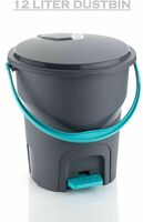 NEW UPGRADED DESIGN OF PLASTIC DUSTBIN IN GREY COLOR WITH PEDAL Plastic Dustbin (Grey)