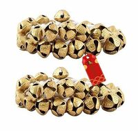 Uapan Brass Ghungroo Small White String Pair 25+25 [Location Specific]