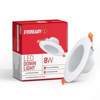 EVEREADY 8W LED Downlight, Round Shape, Cool Day White, 