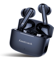Fastrack Fpods FQ100|BT5.4 TWS Earbuds, 50Hrs Playtime, Quad mic ENC for Crystal Clear Calls, Low Latency Gaming Mode Upto 40ms,NitroFast Charge - 200 Min in 10 Min,13mm Extra Deep Bass Drivers,IPX4