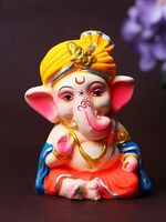 Eco-Friendly Traditional Handcrafted Mitti Clay Ganesha Idol 