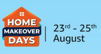 Home Makeover Days (23-25 Aug) Min 40 % off ,10 % Bank offers